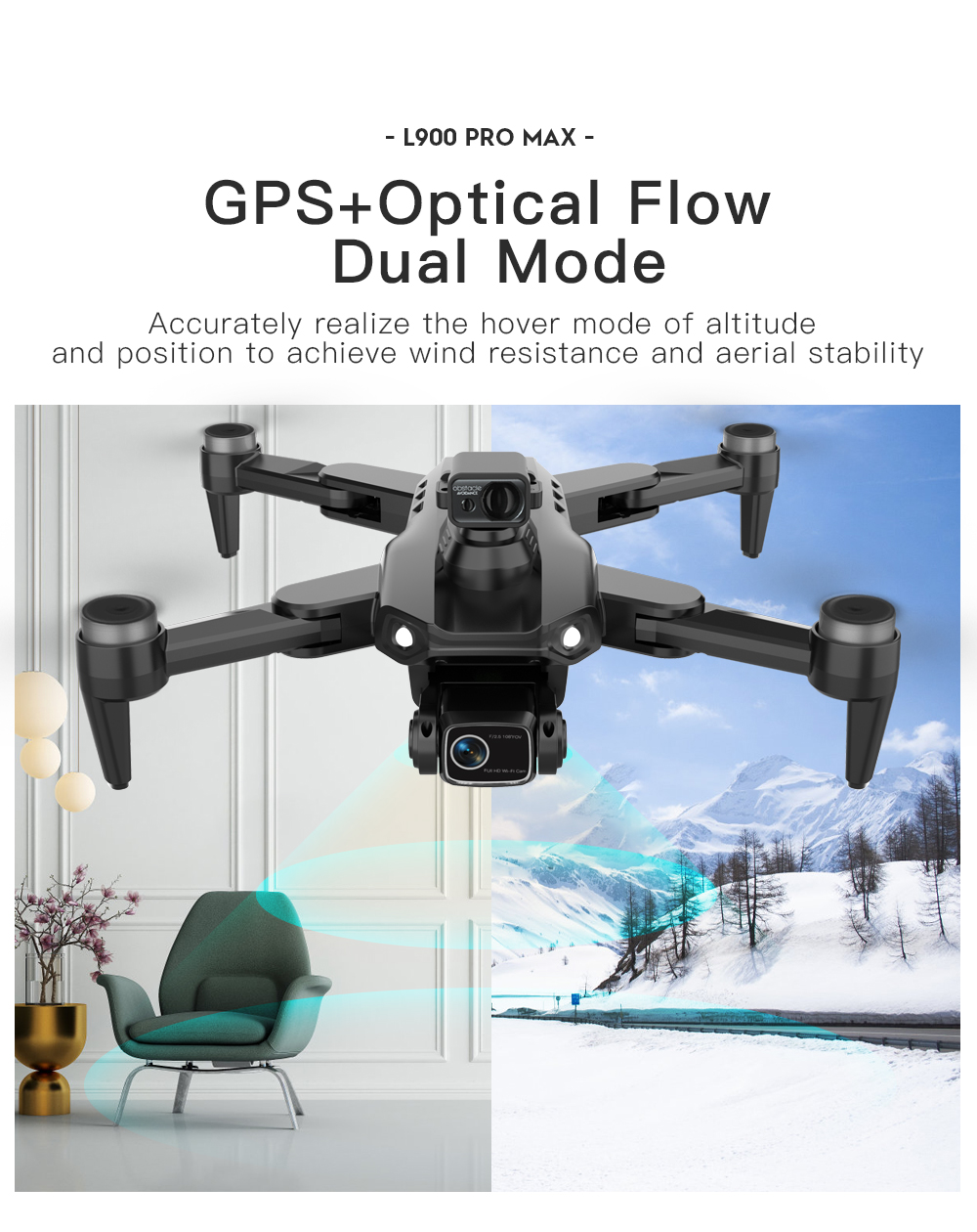 LYZRC L900 PRO MAX Lazer Engel - Drone Gimbal 2 Axis incelemesi ve fiyatı